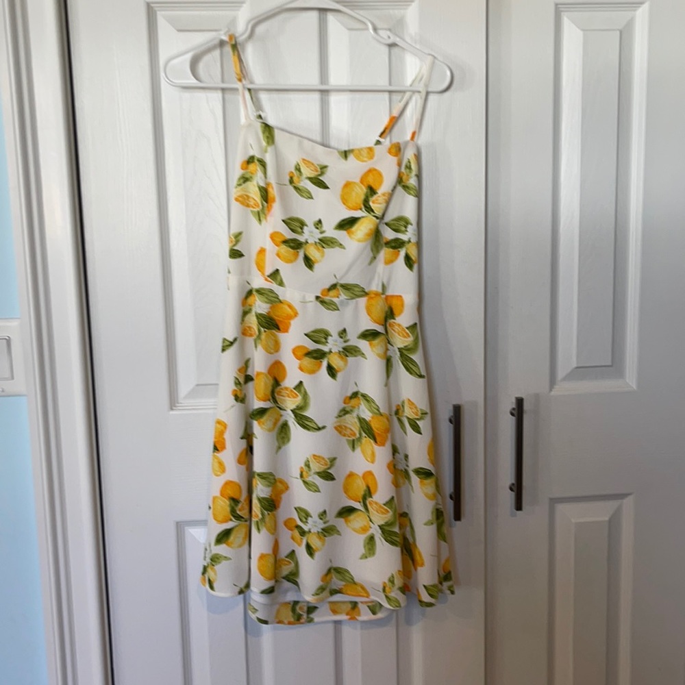 Lemon open back dress